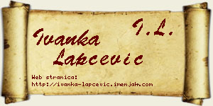 Ivanka Lapčević vizit kartica